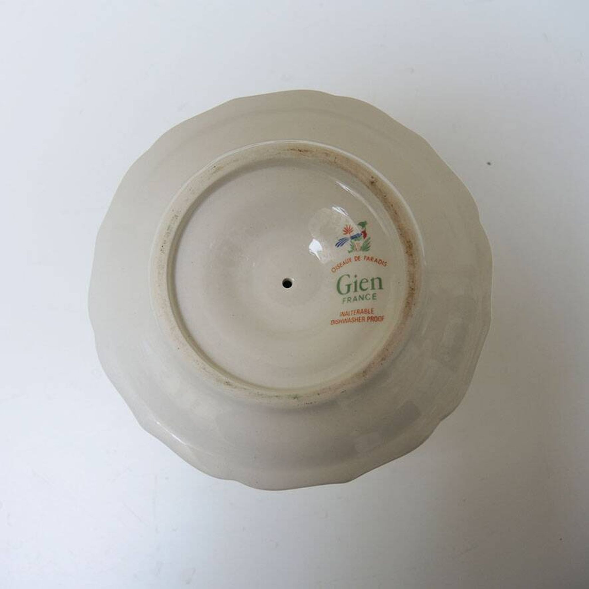Old candlestick Gien – Birds of Paradise