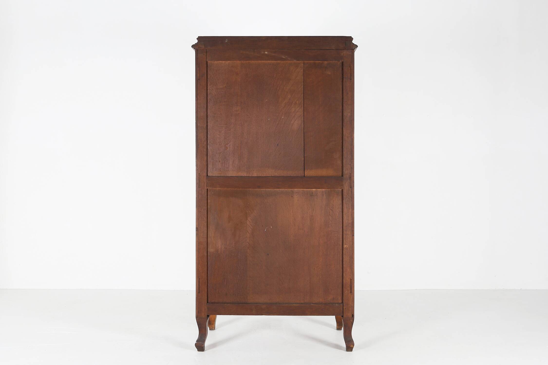 Antique wooden cabinet with inlay and bronze decorations, France ca. 1860