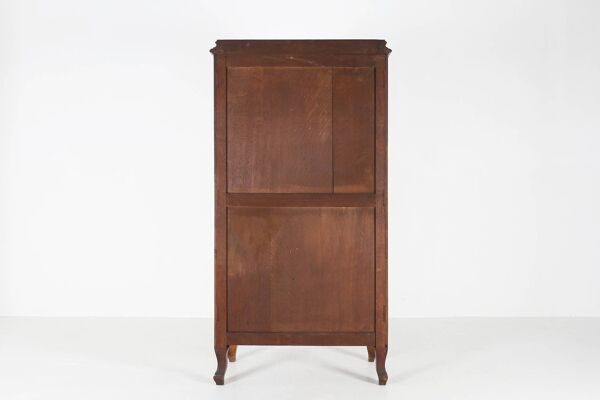 Armoire ancienne en bois avec marqueterie et décorations en bronze, France vers 1860