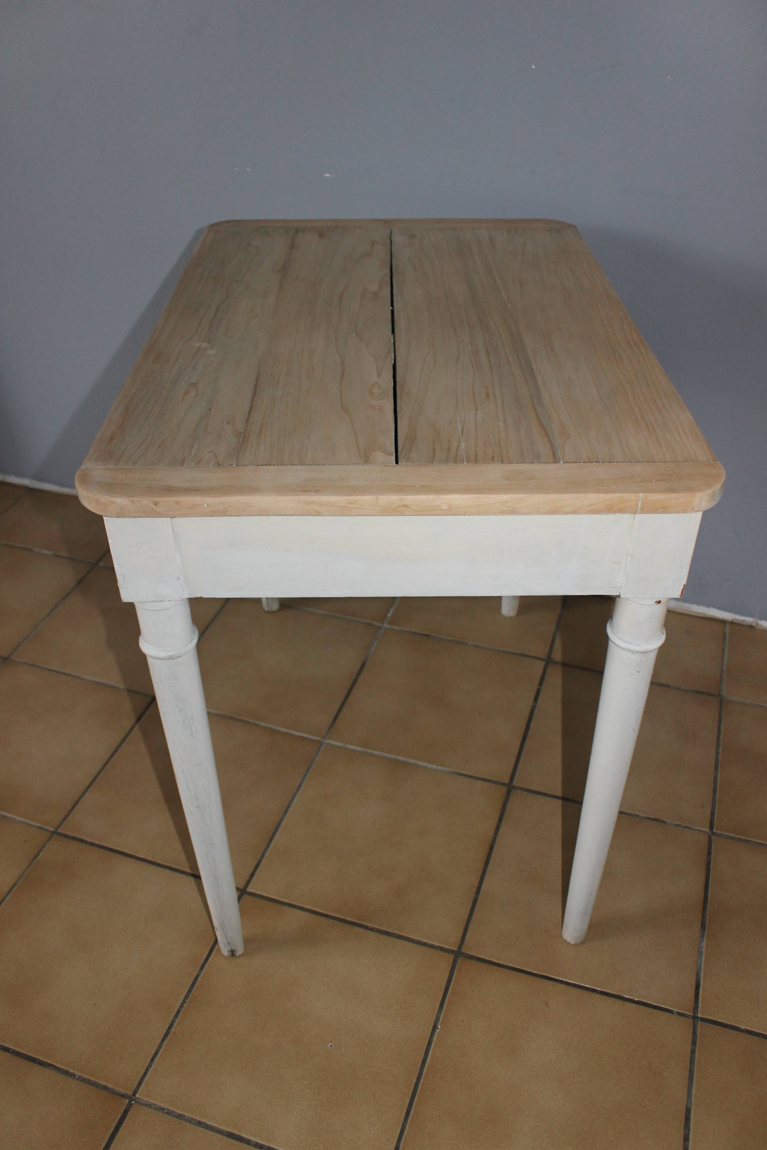 Table de ferme 2 tiroirs 1950