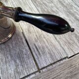 Silver chocolate pot, wooden handle and cap