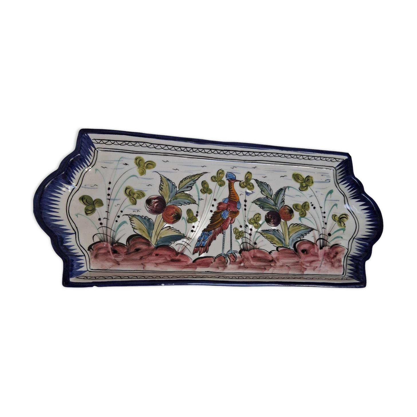 Vintage rectangular ceramic platter - Bricolarte Pombal