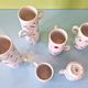 Set of 12 Postmodern Memphis cups by Royal Mosa Maastricht, The Netherlands