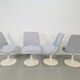 Chaises Tulipe Vintage et Table à Manger dans le style d'Eero Saarinen, années 1970, Ensemble de 5