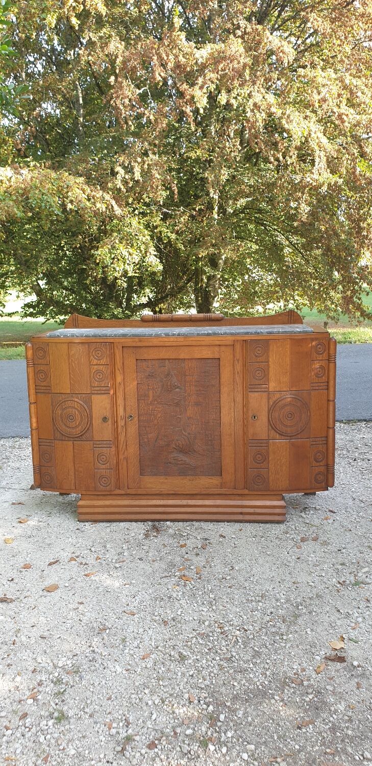 Oak art deco sideboard