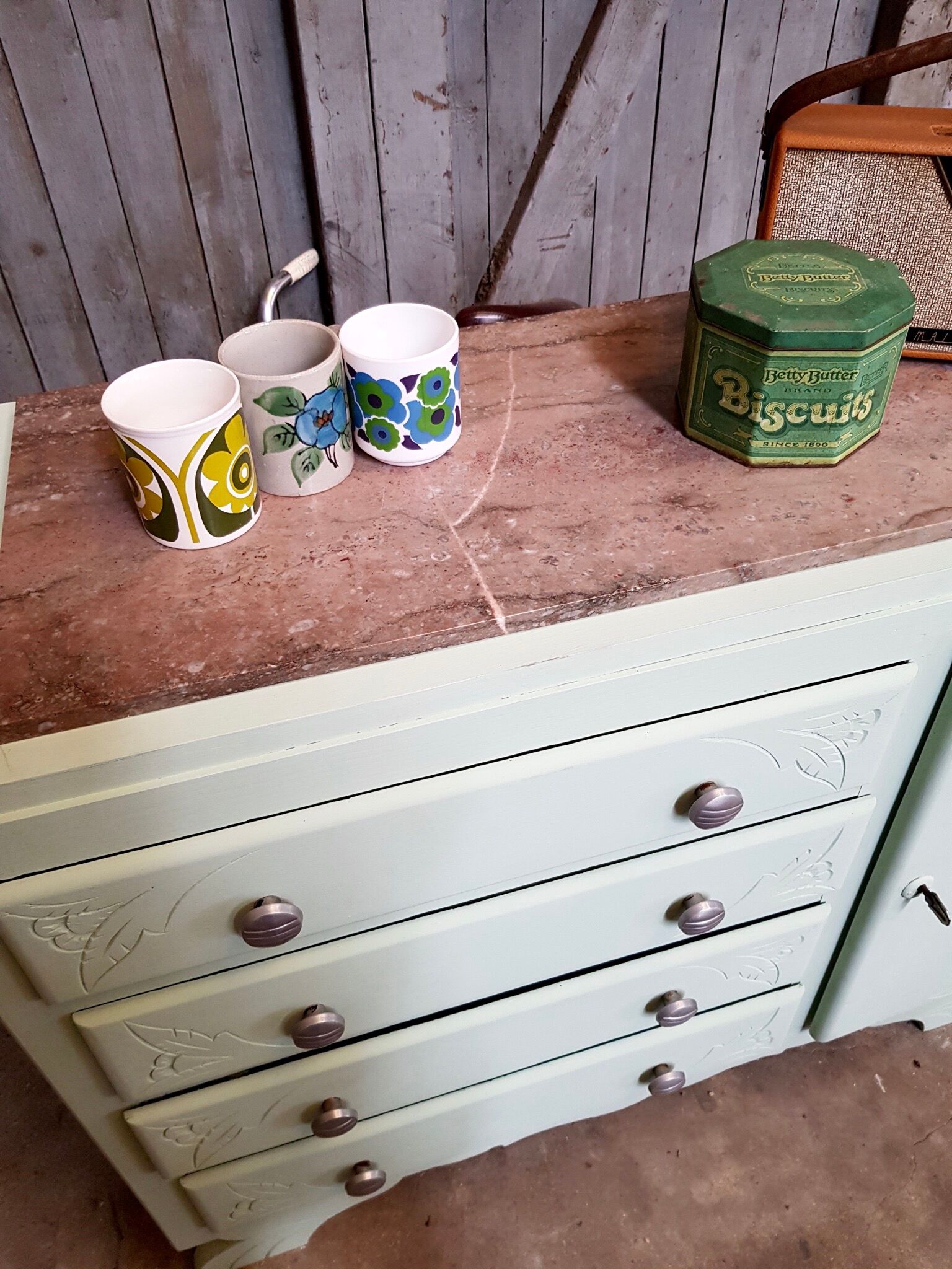 Large art deco chest of drawers