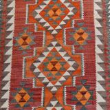 Vintage Burgundy Persian Kilim Runner Rug,, 98x235Cm