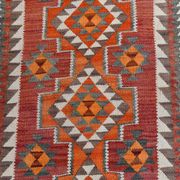 Vintage Burgundy Persian Kilim Runner Rug,, 98x235Cm