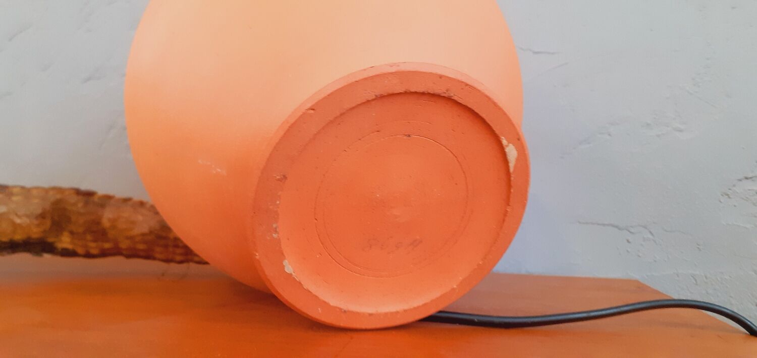 Lampe vintage en terre cuite année 40