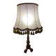 Lampshade in pigskin mounted on foot Spanish style.
