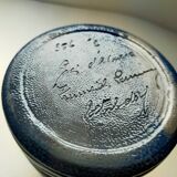 mug in blue Alsace sandstone signed