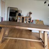 Brutalist elm table