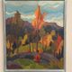 Original Swedish Oil on Canvas – “Orust” by Gösta Arontzon – Signed – Dated 1971 – Vintage & Framed – 58 × 49 cm