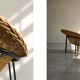 Vintage Mid-Century Italian Modern Boho Rattan Spherical Bowl Chair, 1950s