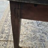 Antique 1900s rustic farmhouse coffee table two drawers