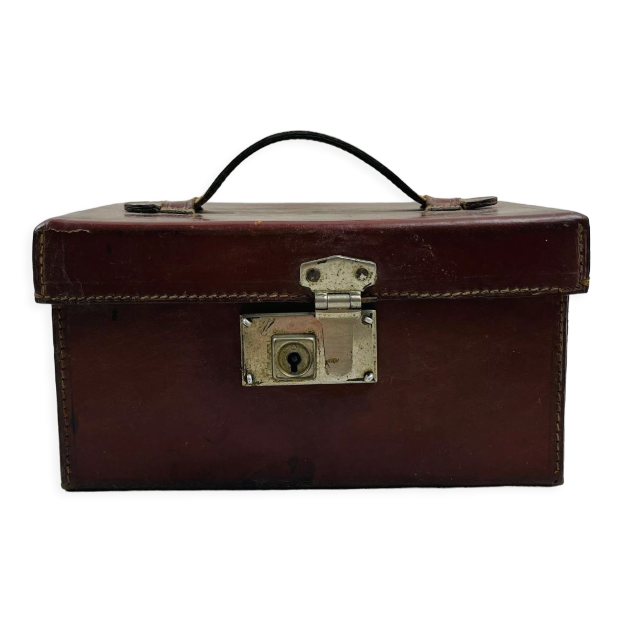 Old leather vanity-case