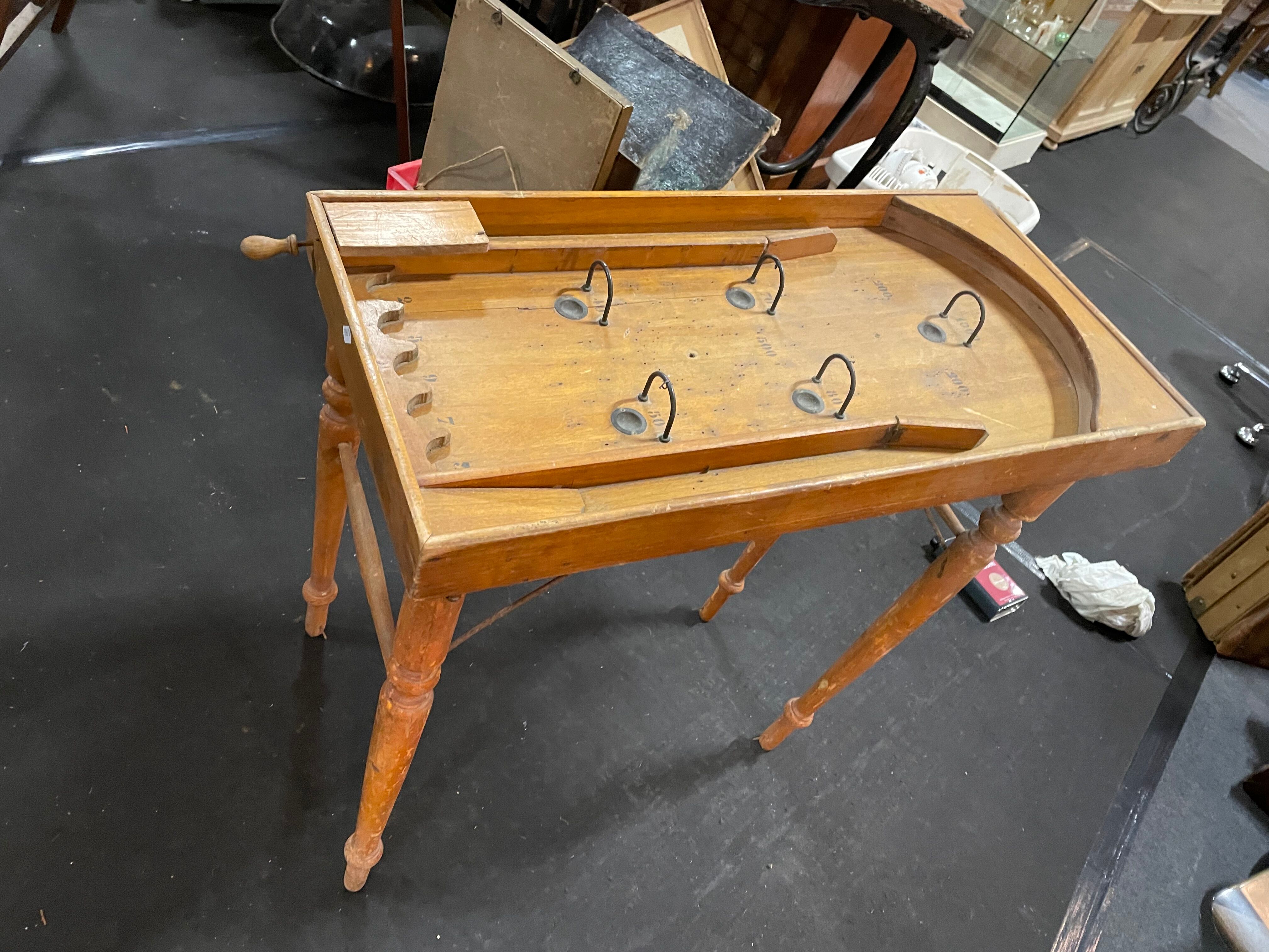 Antique wooden pinball game