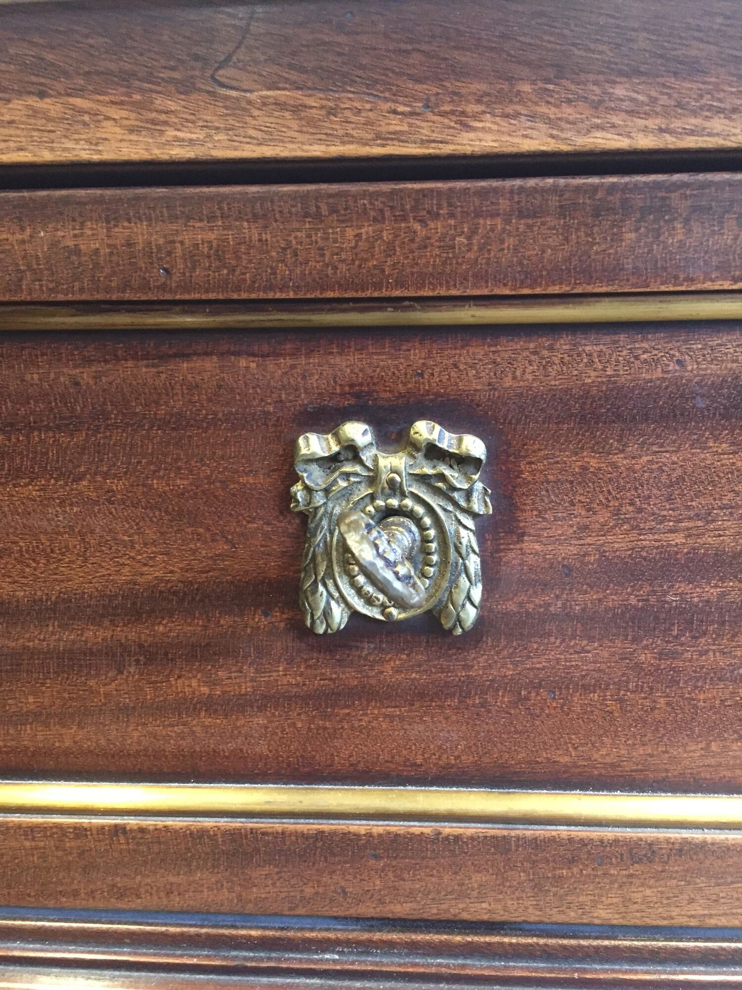 Louis xvi style chest of drawers in mahogany