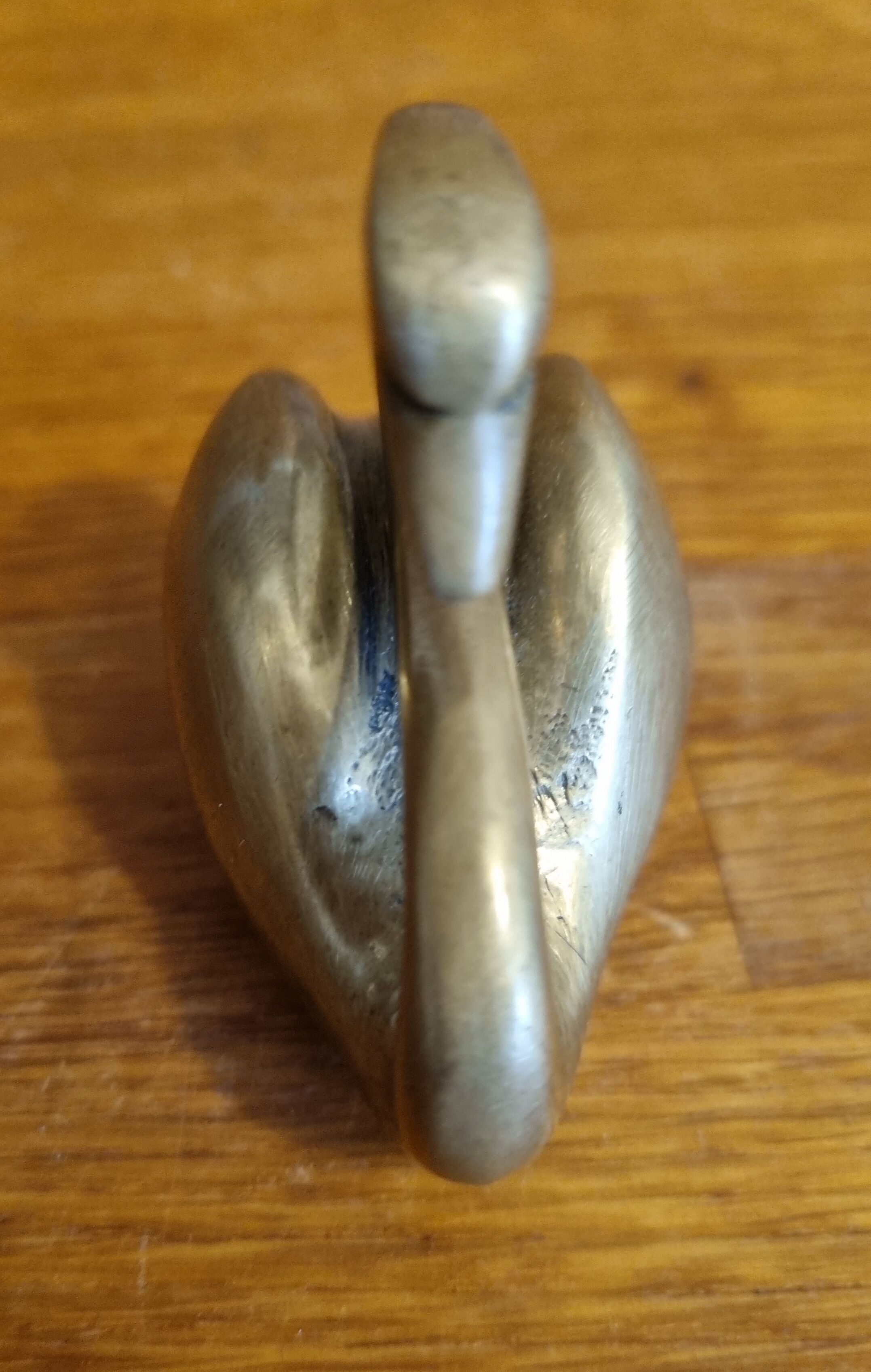 Vintage brass swan