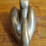 Vintage brass swan
