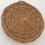 Woven wicker tray