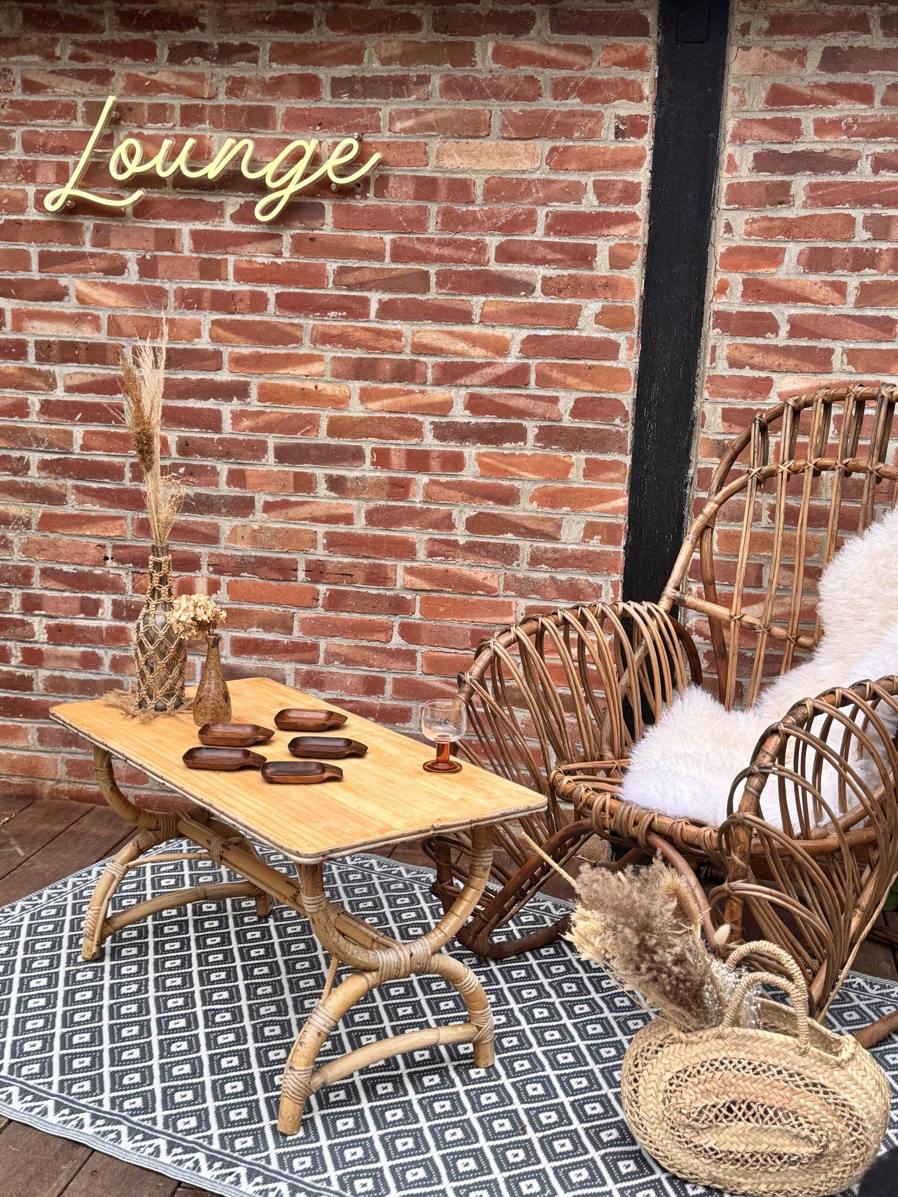 Vintage rattan armchair