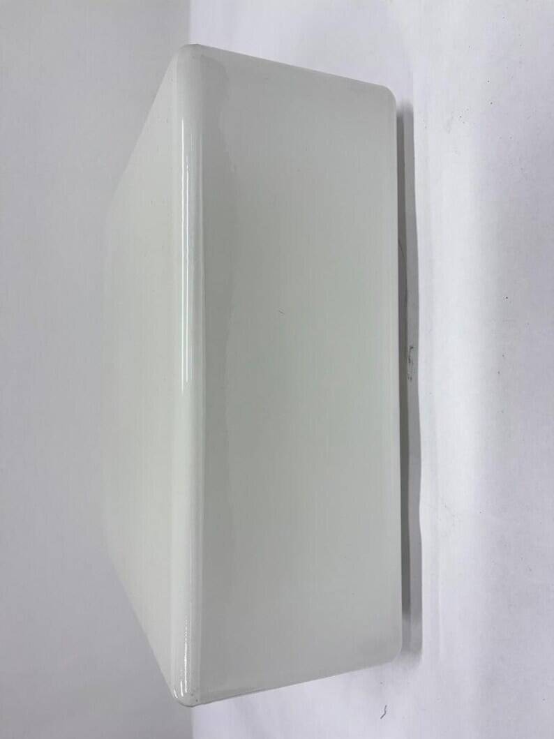 Mid-Century Milk Glass Flush Mount or Wall Light, Czechoslovakia