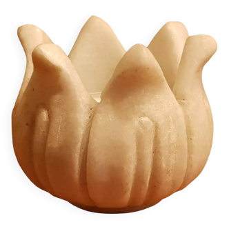 Marble "lotus" tea light candle holder