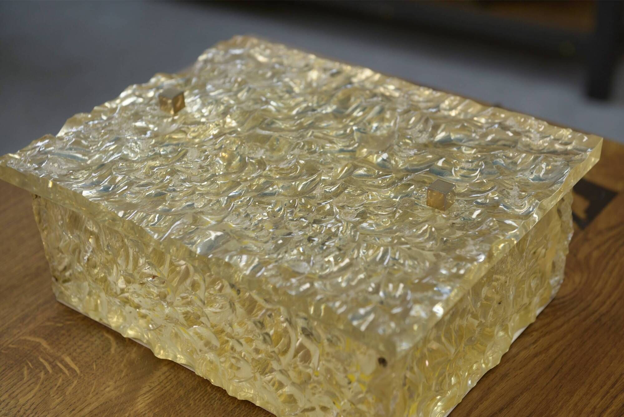 Wall light in resin by Pierre Disderot for Dallux 1960s