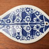 Mid-century porcelain fish wall plate from Porsgrund, Norway, 1960s.