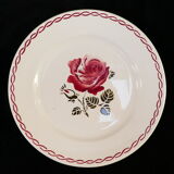 8 flat plates badonviller rose red