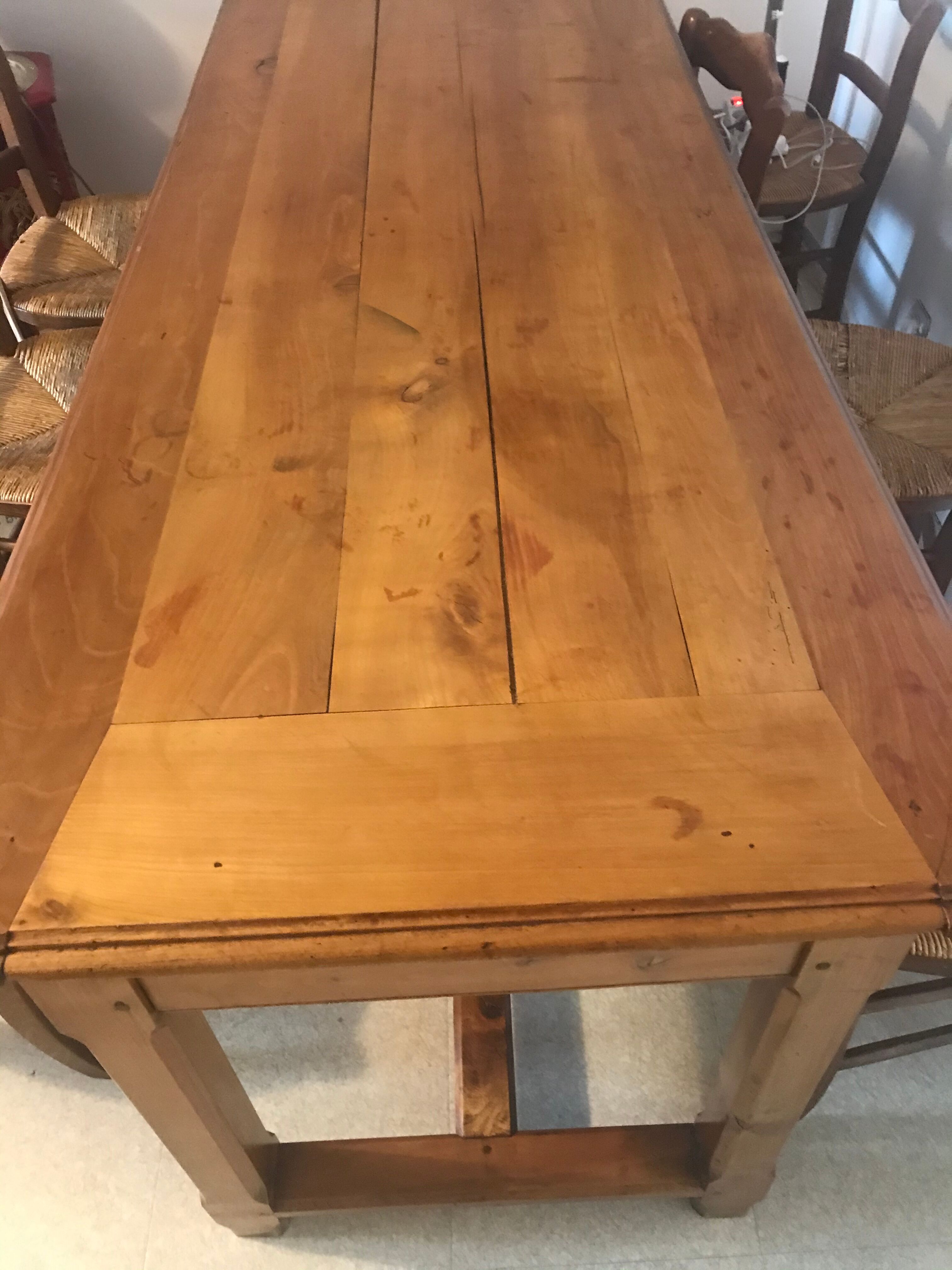 Massive cherry farm table