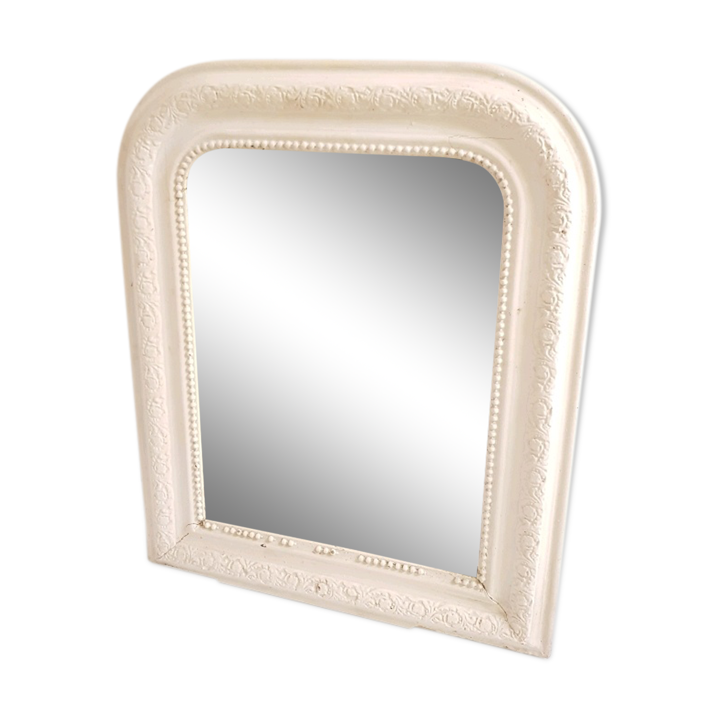 Mirror Louis Philippe white chalky 43x52cm