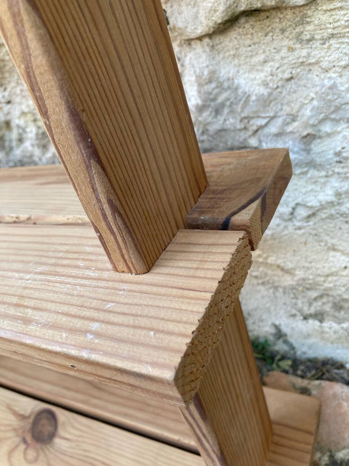 Vintage pine wall shelf