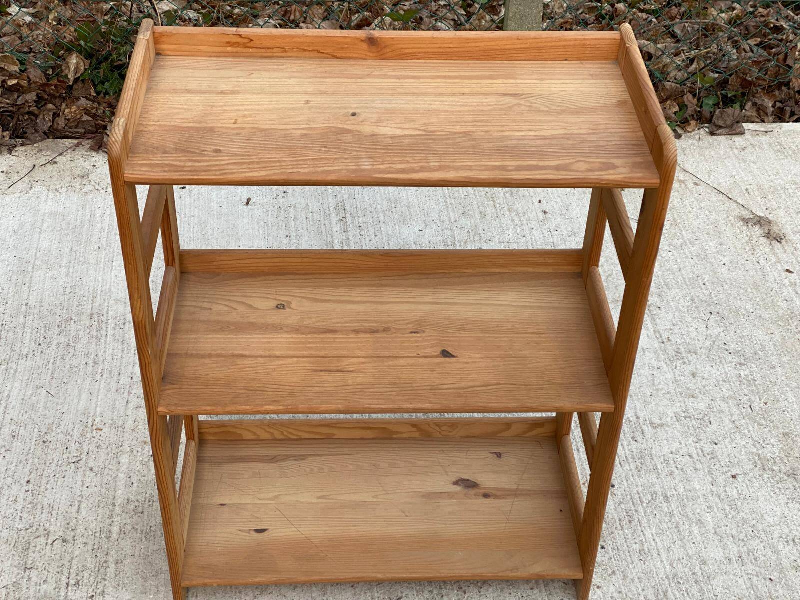 3-Tier Solid Wood Shelf