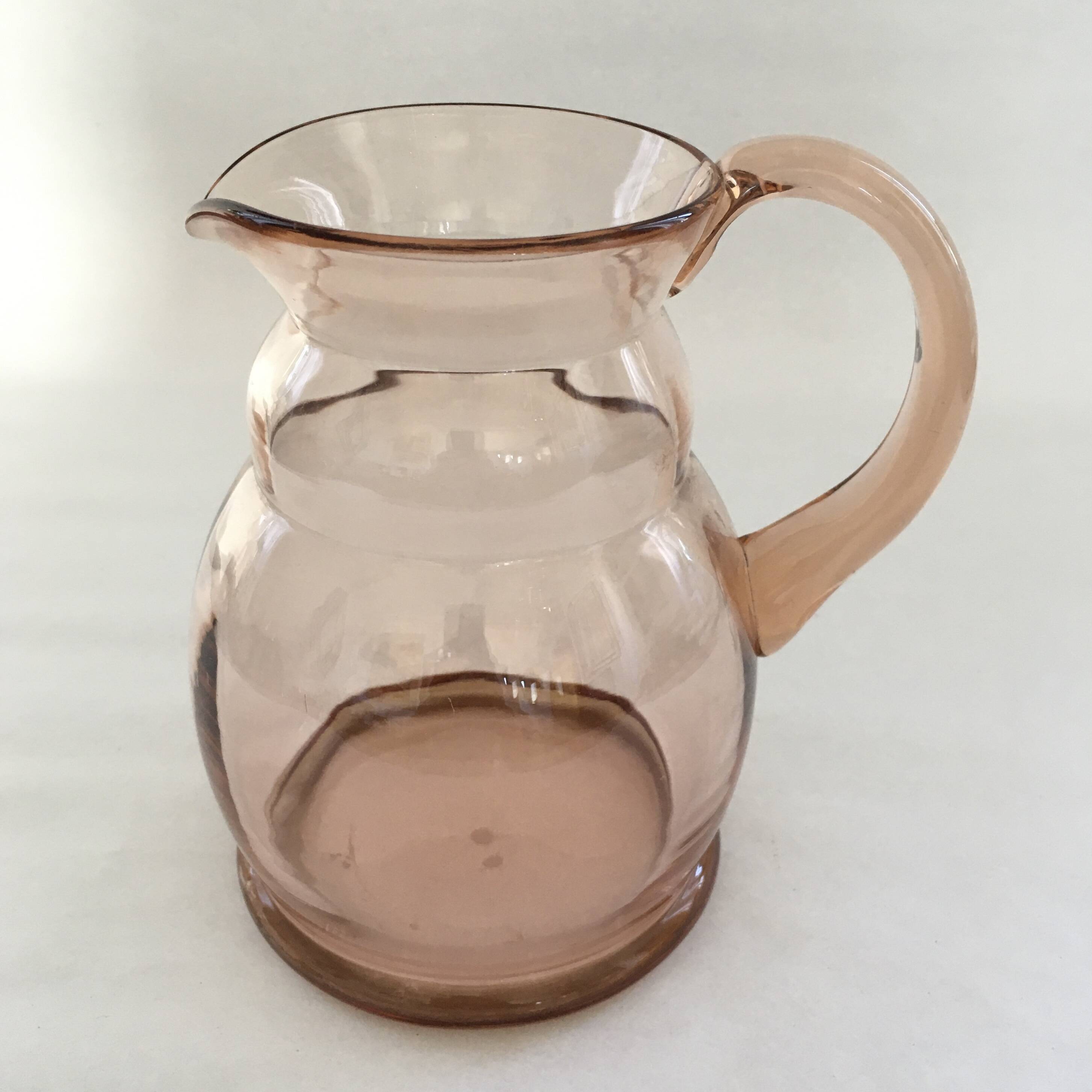 Rosé glass pitcher