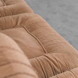 Set di 3 poltrone modulari in tessuto beige anni ’70 vintage modernariato