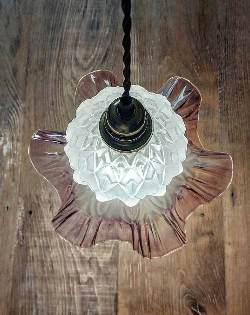 Vintage flower pendant light