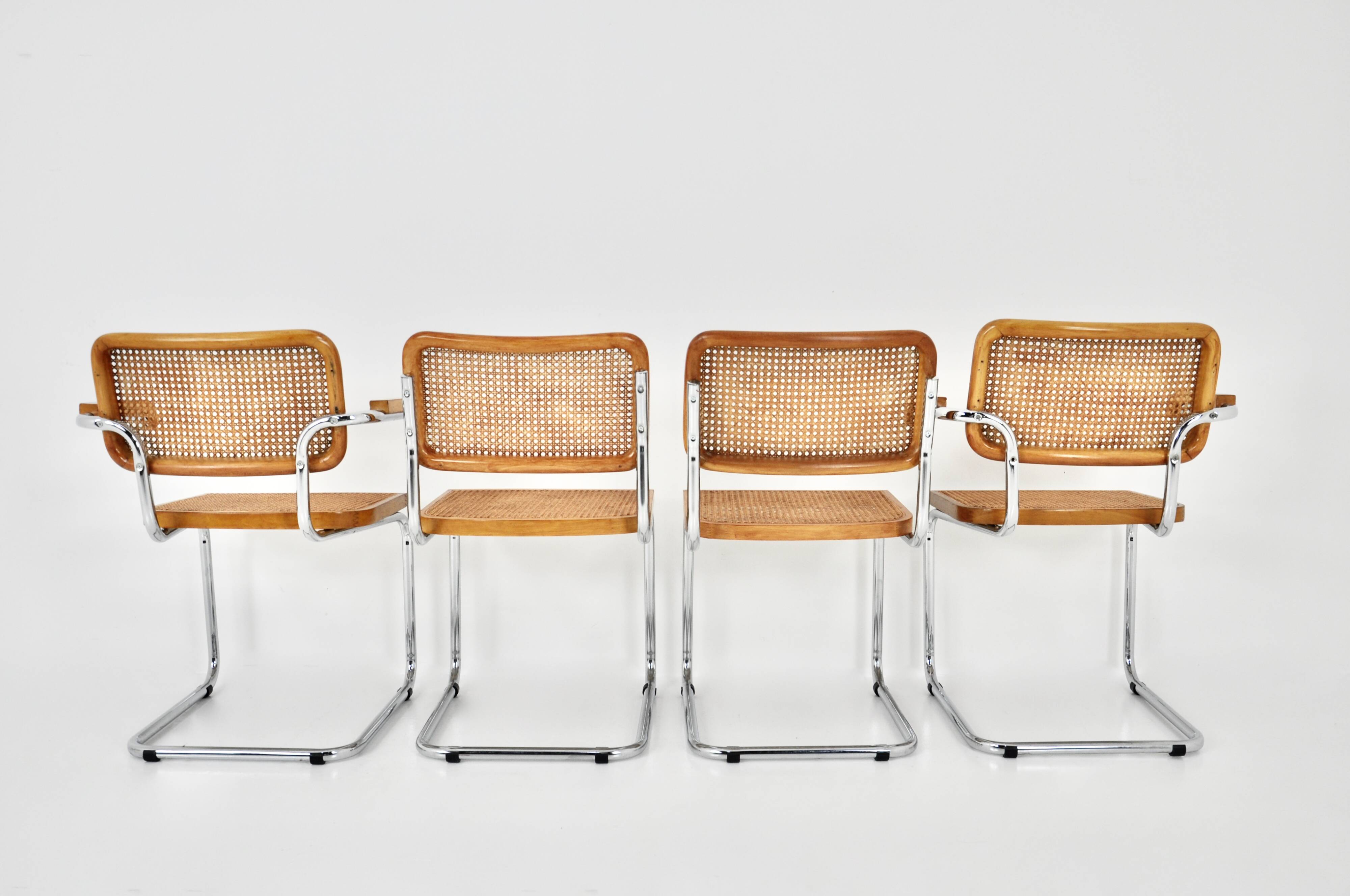 Style B32 Dining Chairs by Marcel Breuer Set of 4
