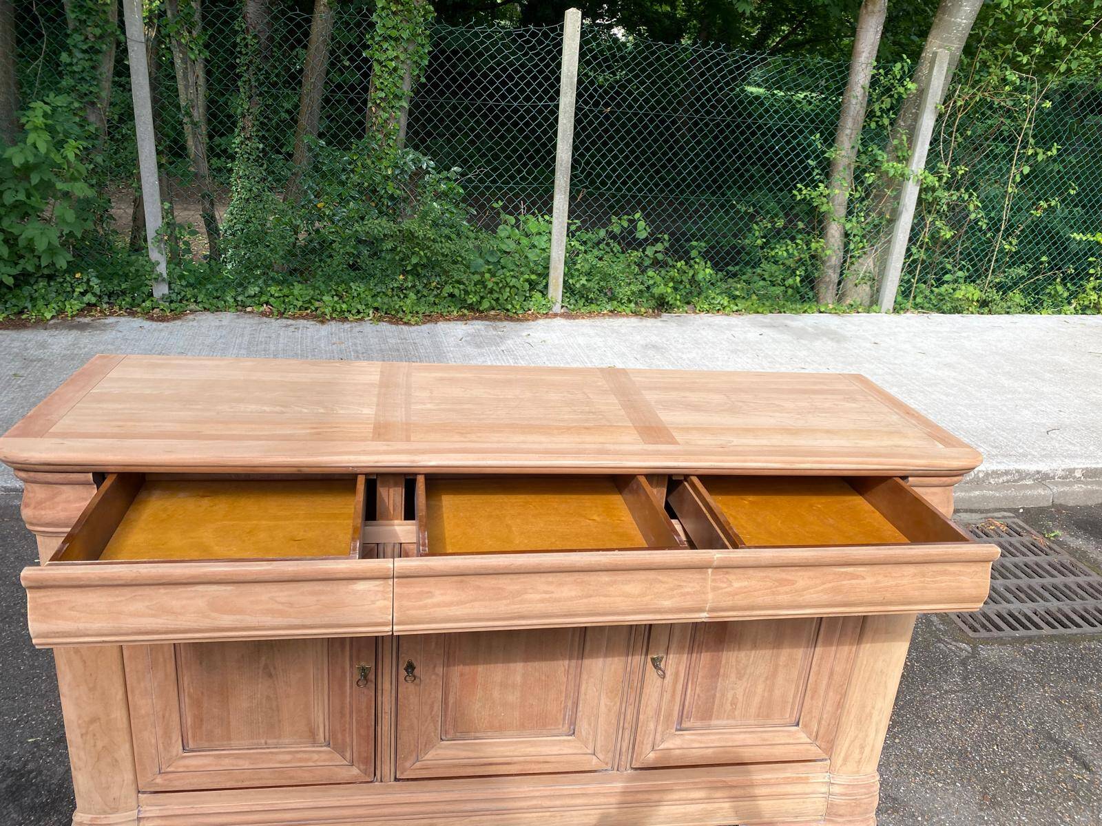 Louis Philippe vintage renovated sideboard in cherry wood.