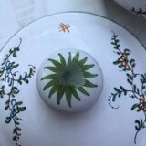 Vegetable dish or soup tureen in Moustiers earthenware signed LALLIER