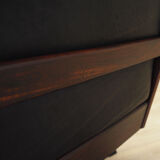 Fauteuil de bureau en cuir, design danois, années 1970, production: Danemark