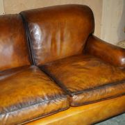 Restored leather Howard & Son canapé style, 204 cm