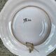 Old rare Moustiers plate, SM AA signature