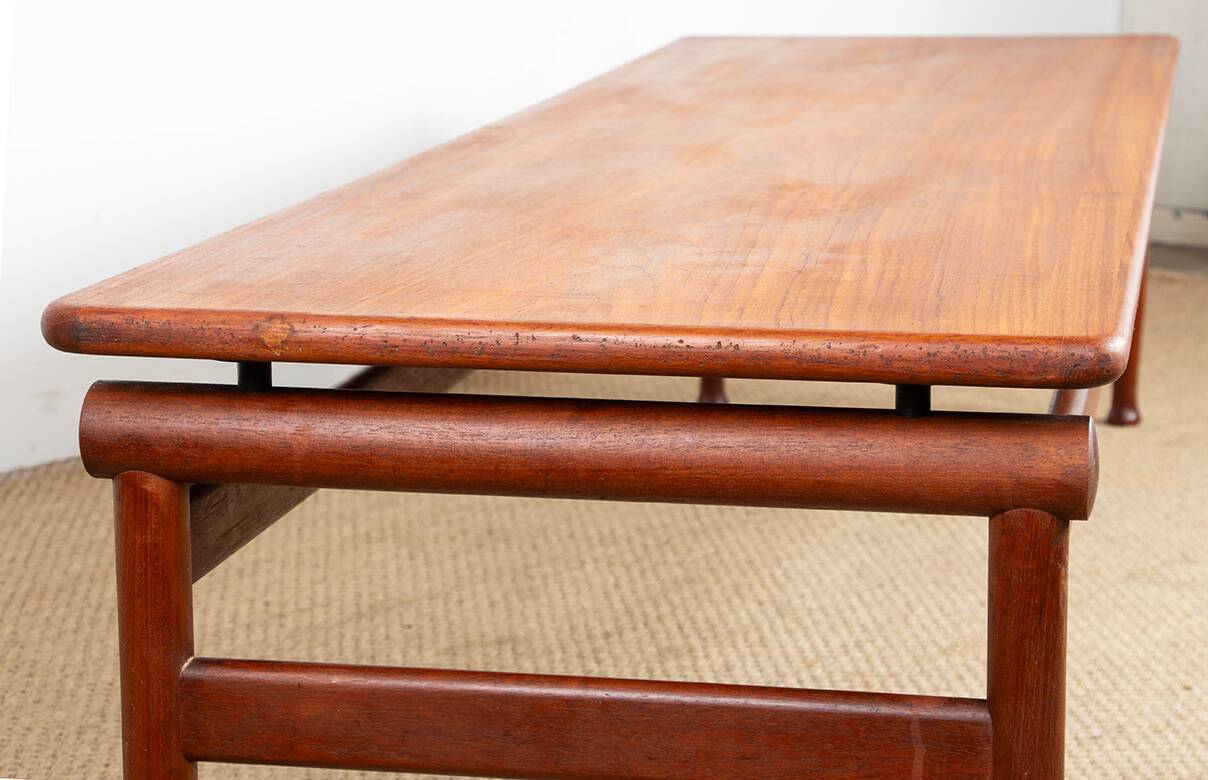 Very Large Danish Teak Coffee Table or Hall Bench by Borge Mogensen.