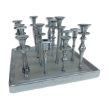 Chandelier en métal pour 16 bougies années 1980