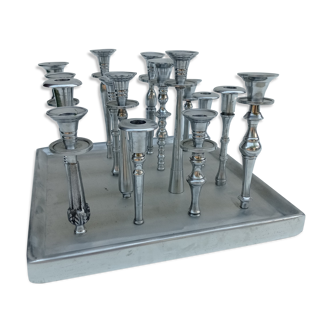 Metal candlestick for 16 candles, 1980s