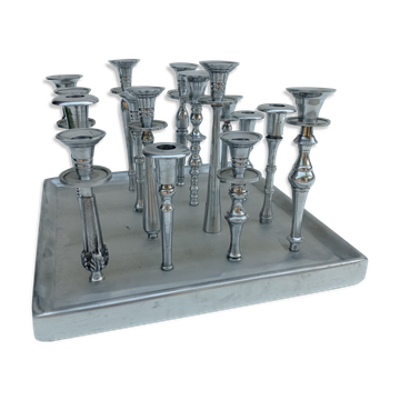 Metal candlestick for 16 candles, 1980s