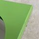 Vintage green metal wall mirror, rectangular, Mid Century decor