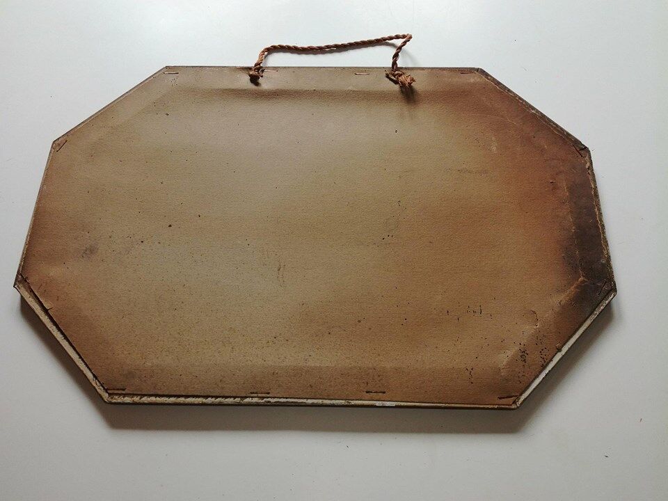 Old copper wood mirror 30x45cm